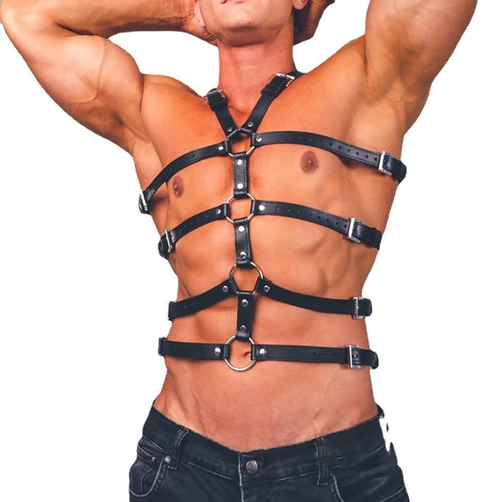 Men's Sexy Leather Bondage And Discipline Strap