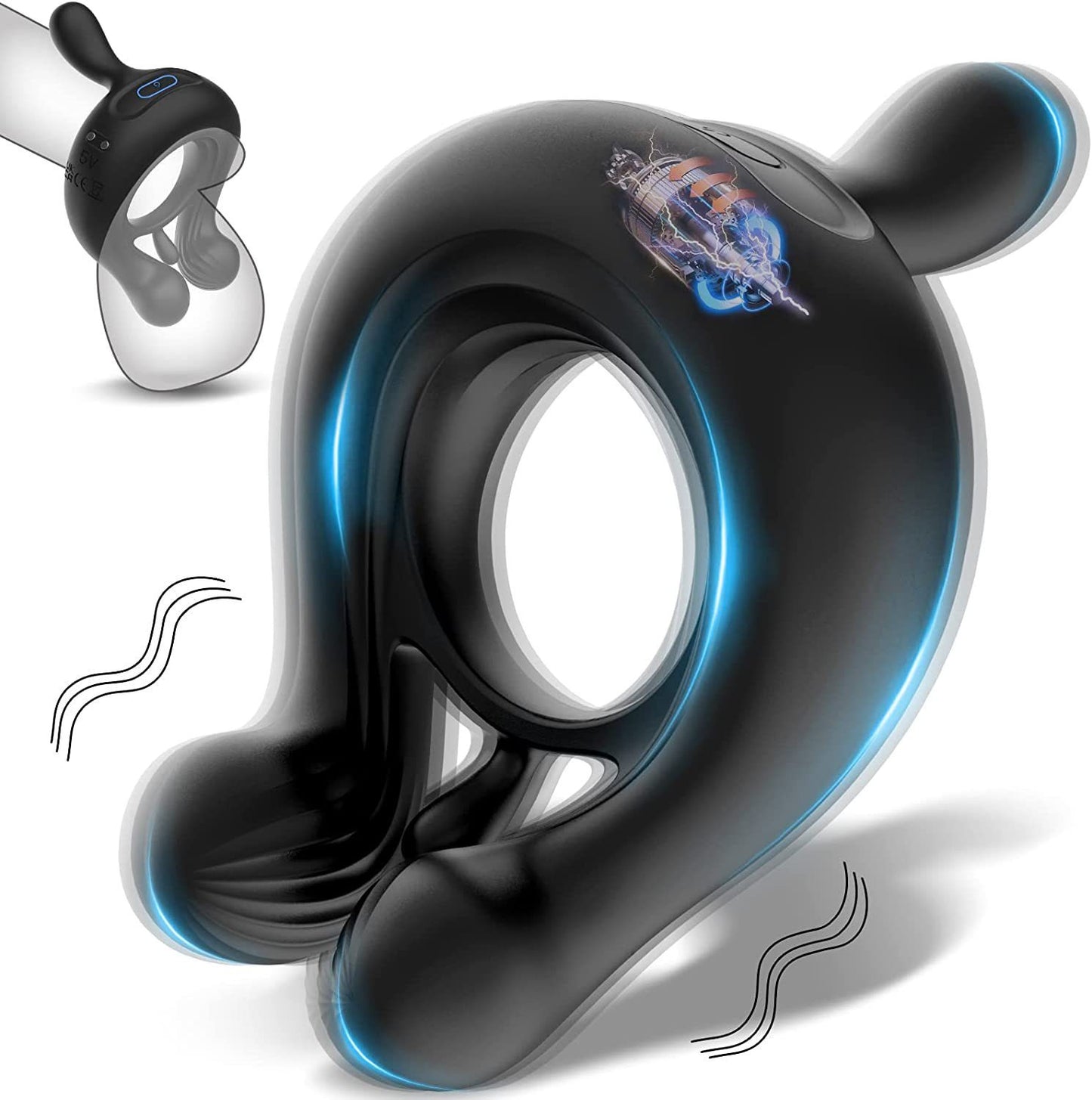 Wearing A Male And Female Resonance Ring With A Locking Ring On Both Sides