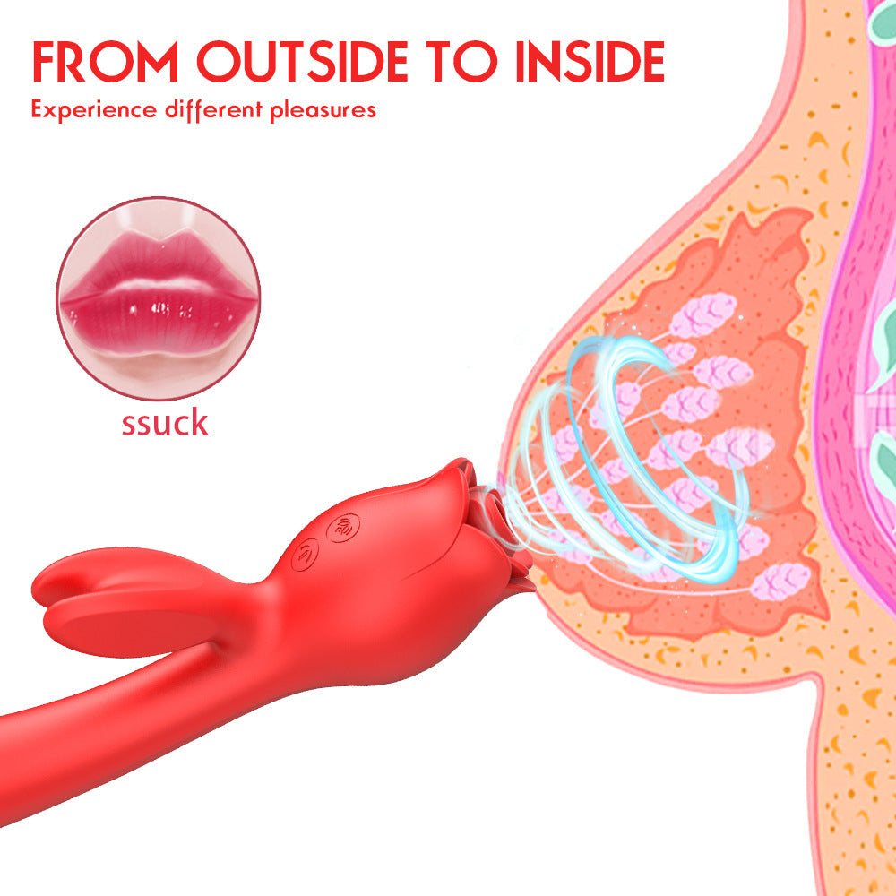 Moon Rabbit Vibration Sucking Telescopic Vibrator