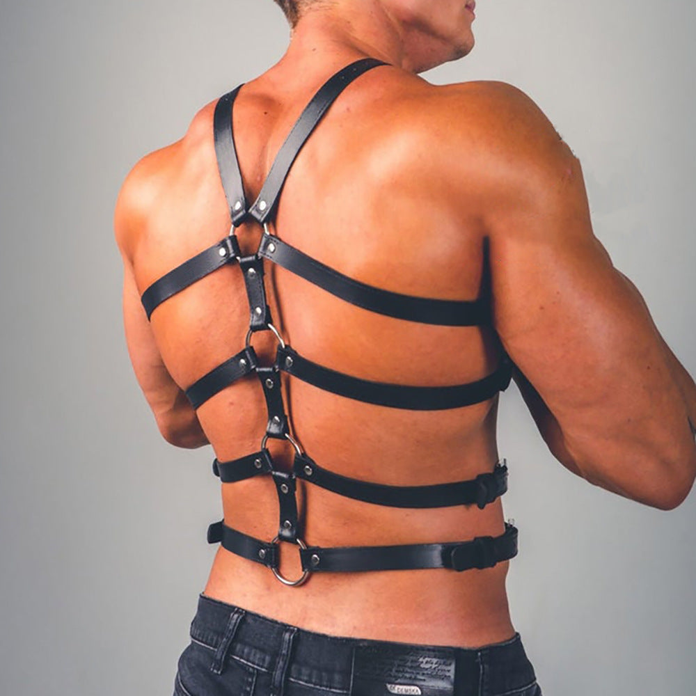 Men's Sexy Leather Bondage And Discipline Strap