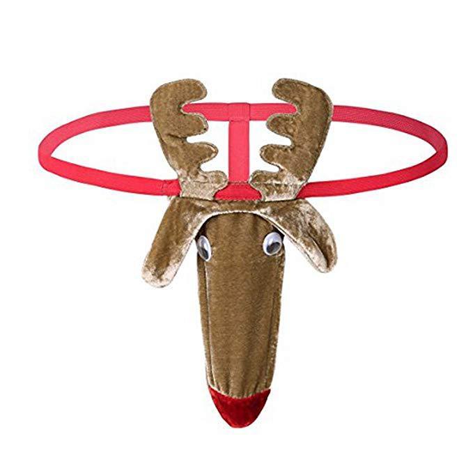 Christmas deer sexy underwear men's reindeer sexy underwear festival rave party costumes