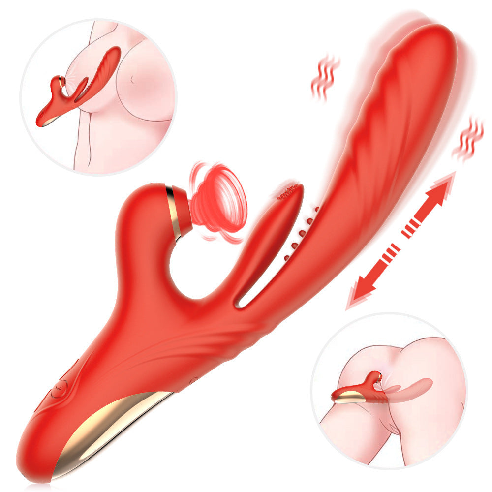 Sucking Automatic Tapping Telescopic Vibrator