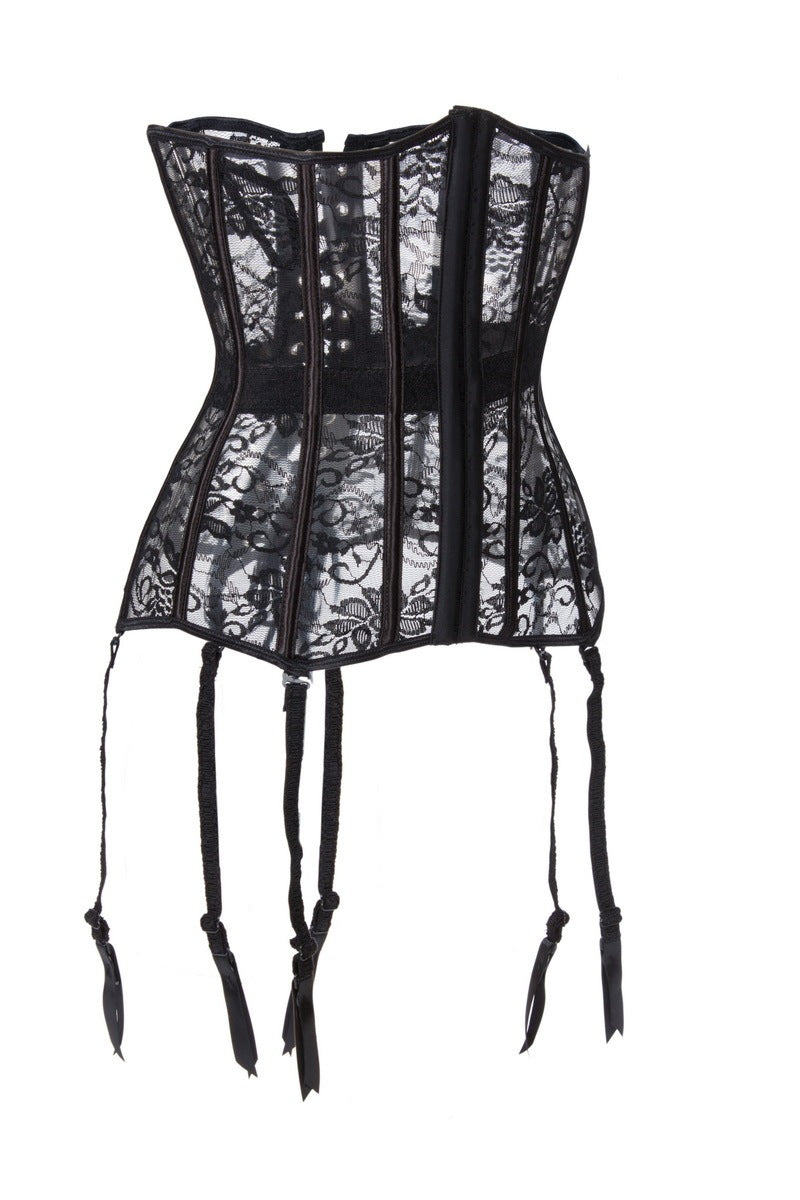 Sexy Lingerie Spot Sexy See-through Mesh Lace Corset