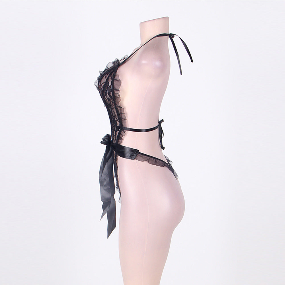Sexy Lace V-Neck Sleeveless Sexy Backless Casual Jumpsuit