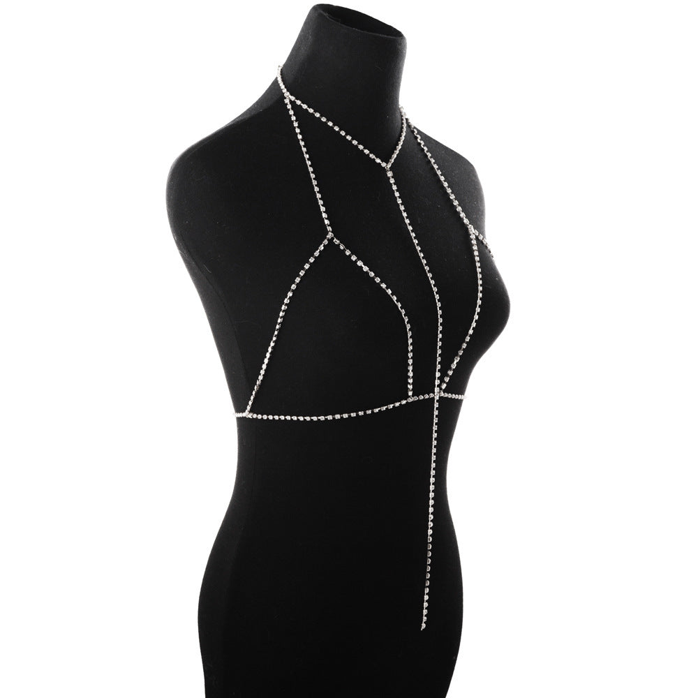 Sexy Exaggerated Flashing Diamond Body Clothing Chain