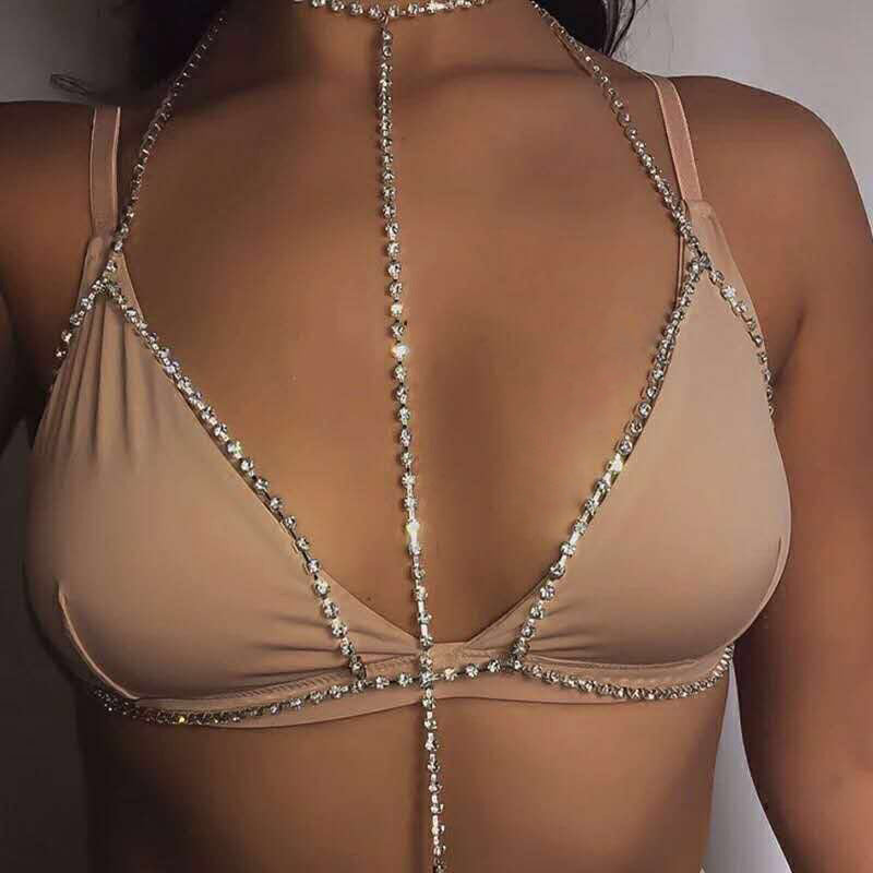 Sexy Exaggerated Flashing Diamond Body Clothing Chain