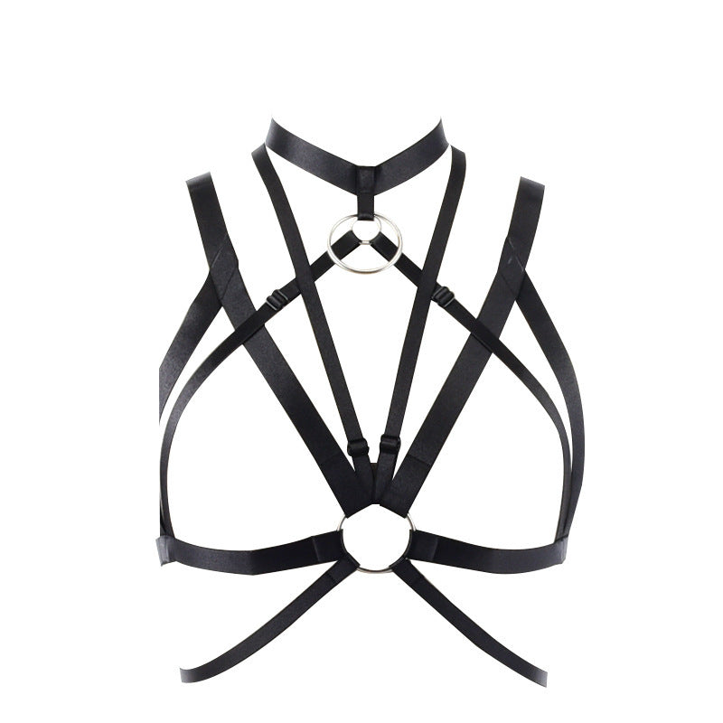 Sexy Strappy Bra, Bamboo-like Sexy Bundled Hollow Dance Uniform Temptation