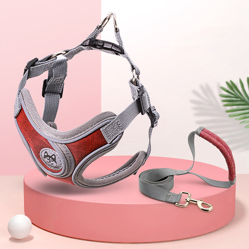 Dog Vest Leash Walking Leash Teddy Corgi Fight Small And Medium-Sized Dog Chest Harness Dog