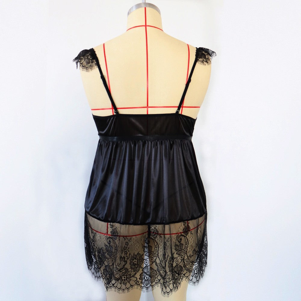 Sexy perspective lace suspenders