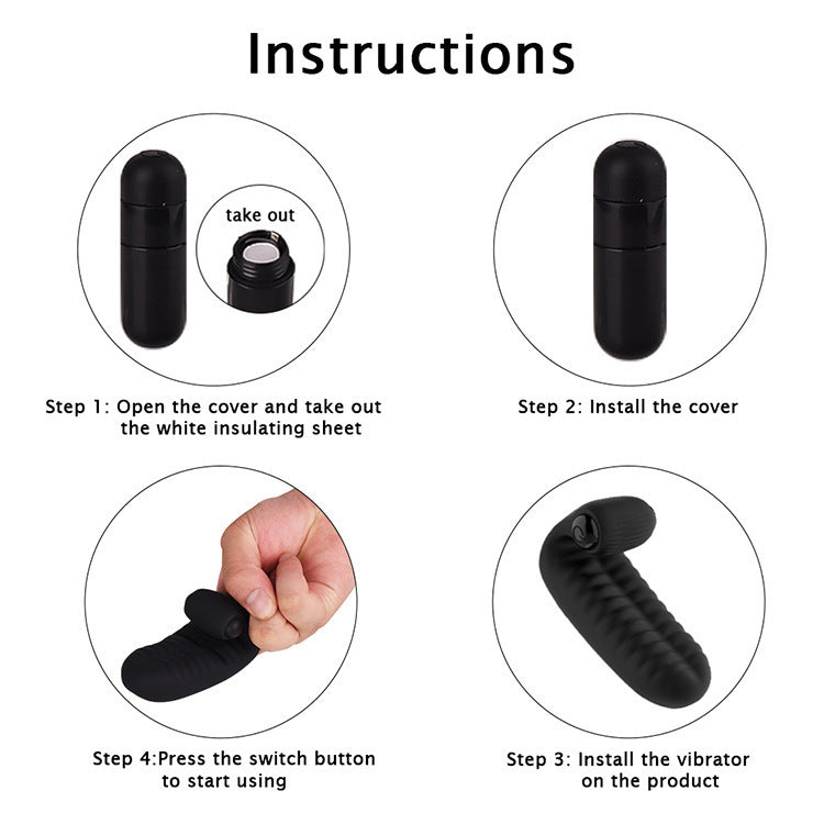Stimulation Wear Finger Vibration Sleeve Silicone