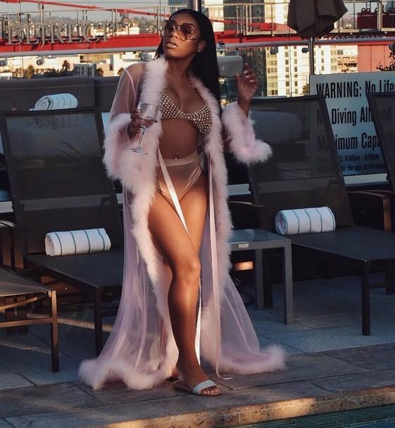 See-thru Long Robe Sexy Lingerie