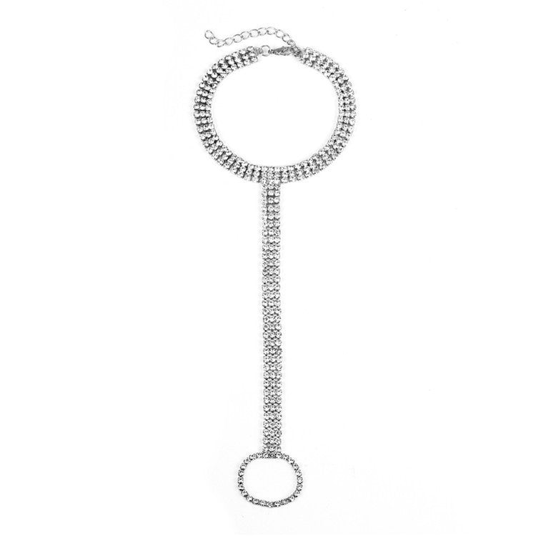 Shiny Sexy Multi-row Diamond-studded Anklet