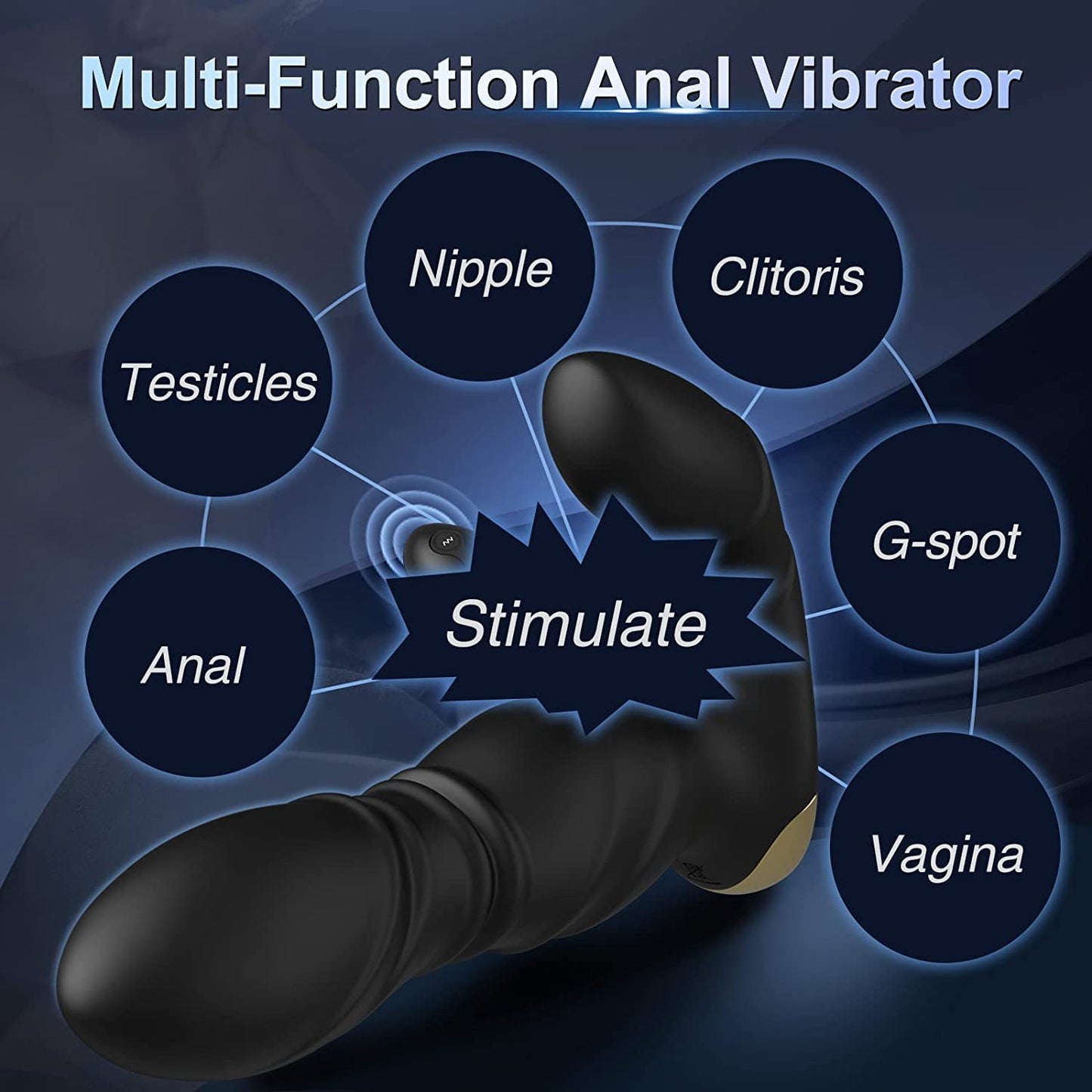 Retractable Prostate Massager Wireless Remote Control
