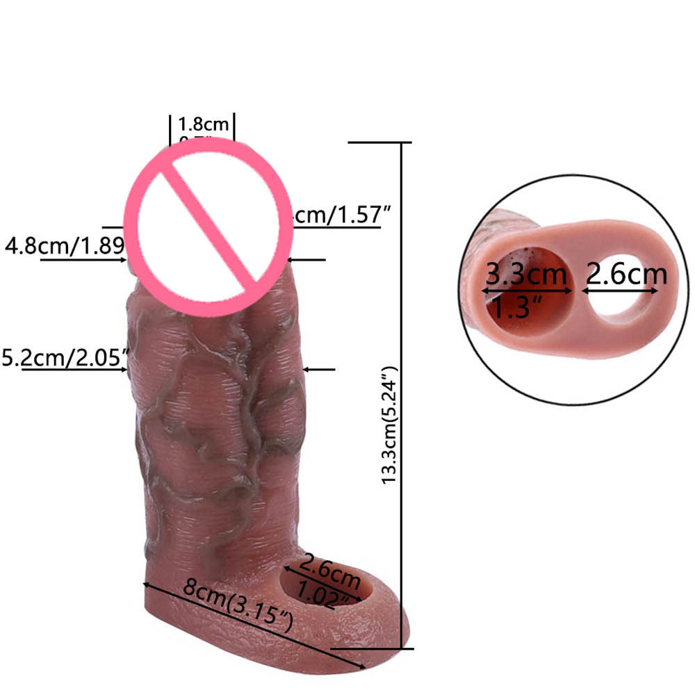 Hollow Silicone Case Men's Penis Wear Bold Lantern Ring