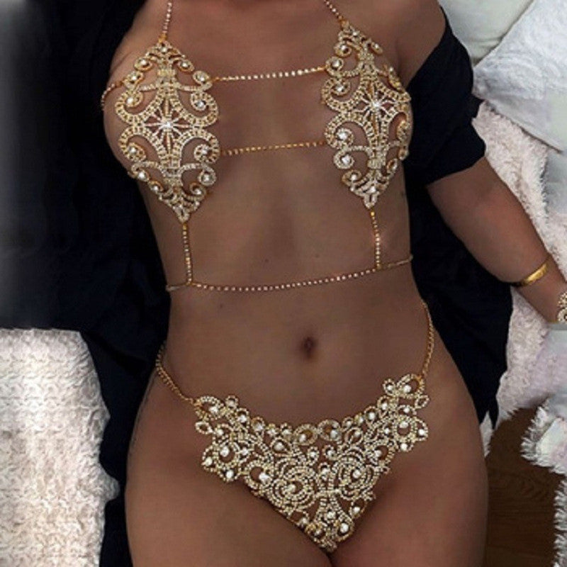 Rhinestone Sexy Female Geometric Diamond Body Chain