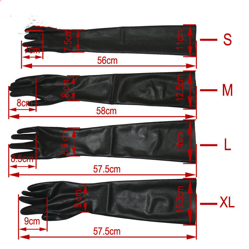Black Sexy Latex One-time Forming Gloves