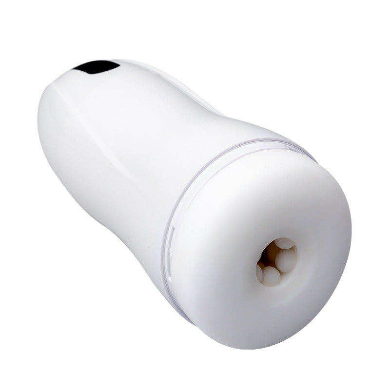 Men White Retractable Silicone Toy