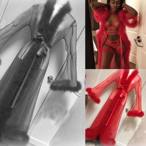 See-thru Long Robe Sexy Lingerie