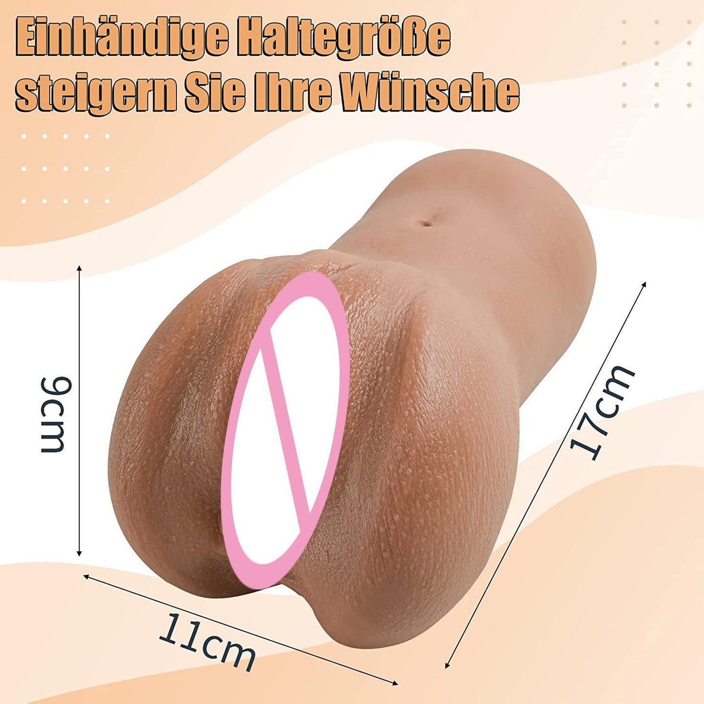 Men's Silicone Vagina And Anus Massager