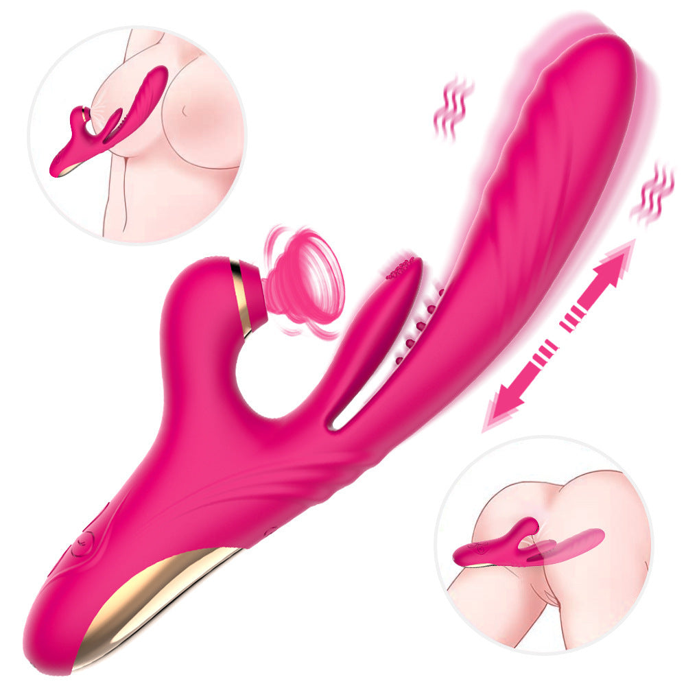 Sucking Automatic Tapping Telescopic Vibrator