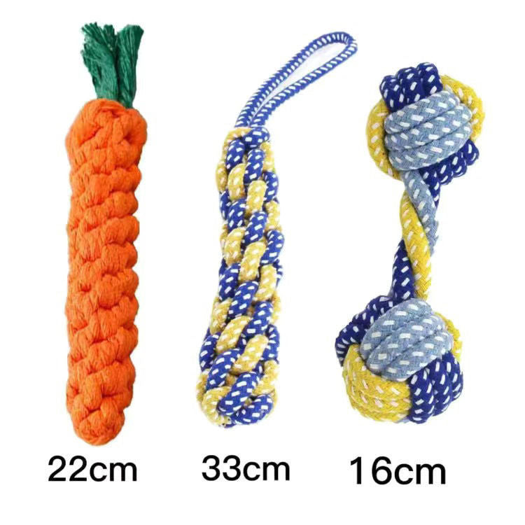 Dog Toy Molar Bite Resistant Rope Knot Toy Dog Cotton Rope