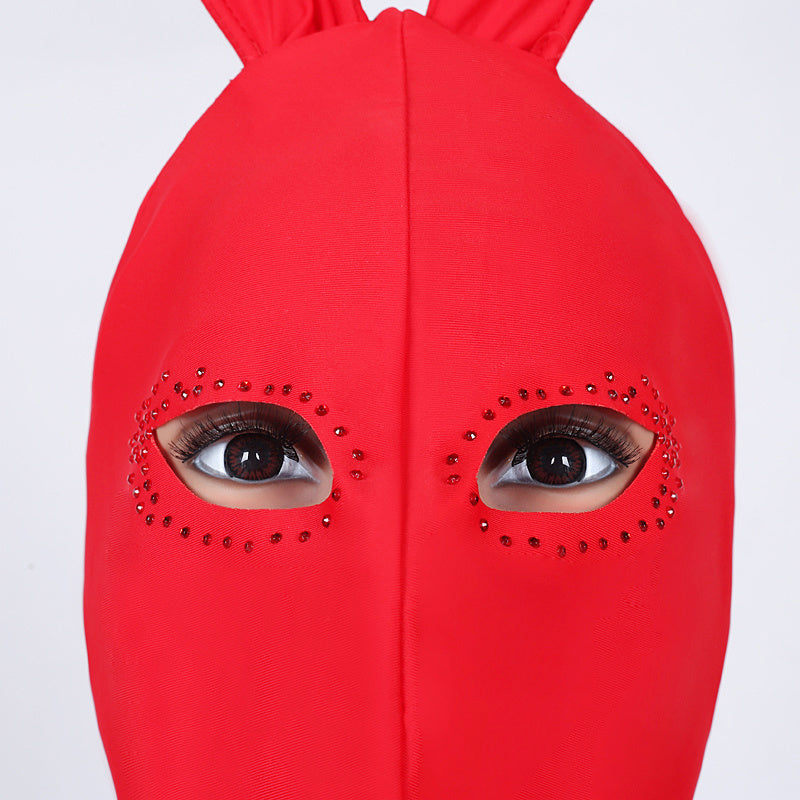 Sexy high fork bunny jumpsuit