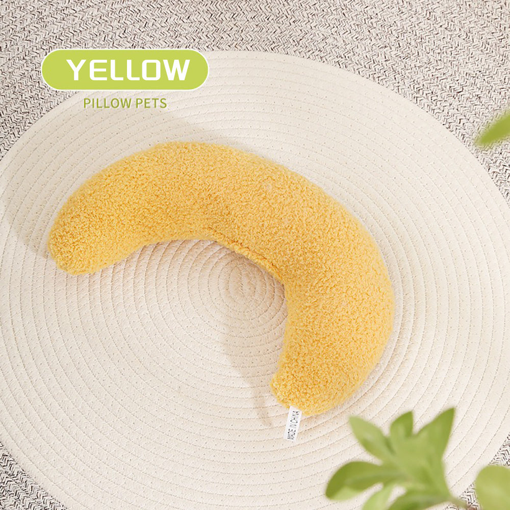 U-Shaped Pillow Equipped With An Adjustable Cat Collar, For Pet Cervical Sleeping Protection