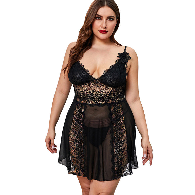 Sexy Dress Sexy Pajamas Sexy Lace Suspender Sleeping Skirt
