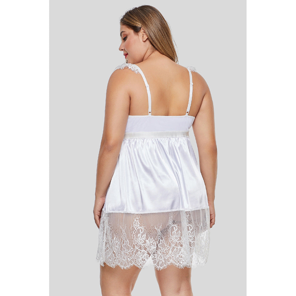 Sexy lace stitching two-piece nightdress