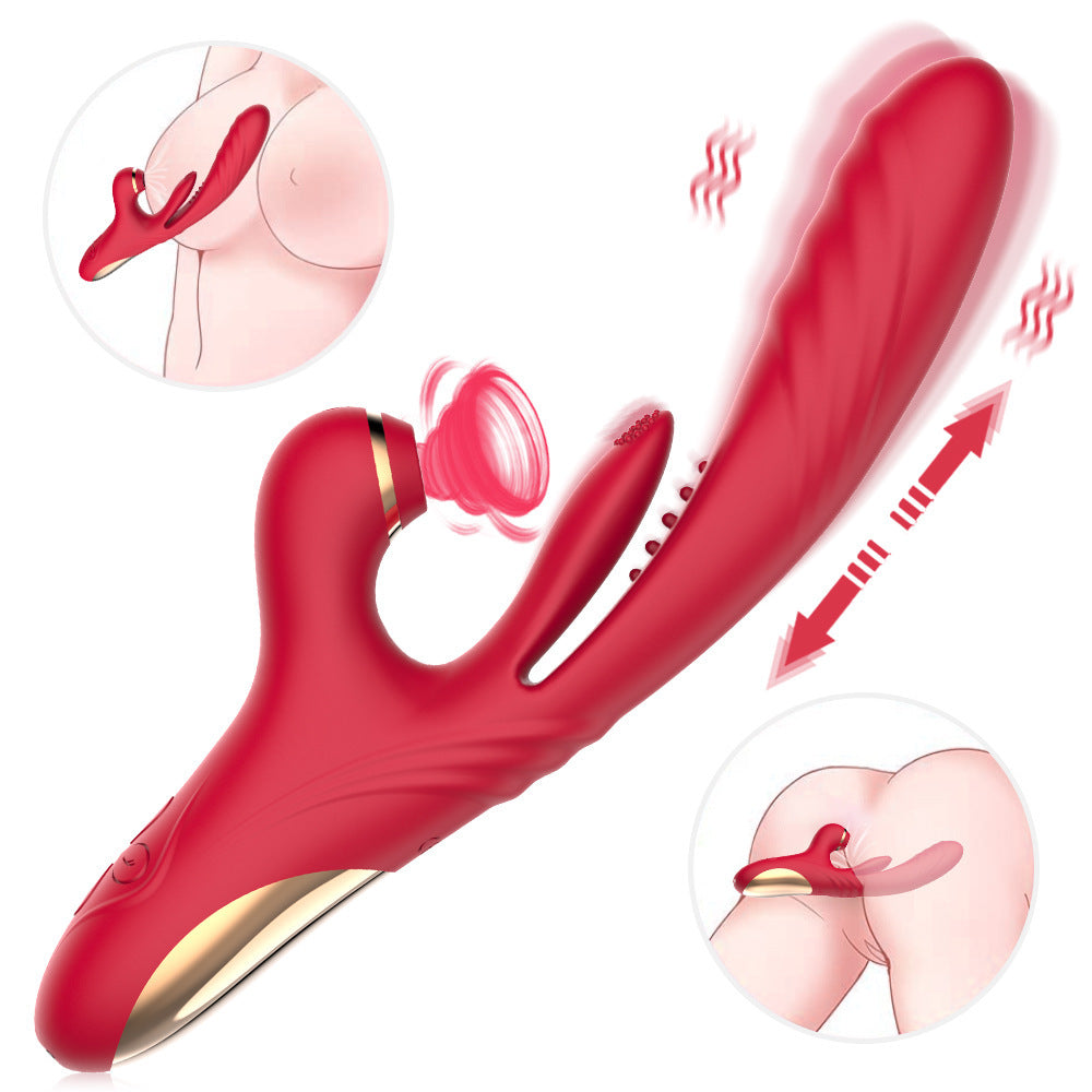 Sucking Automatic Tapping Telescopic Vibrator