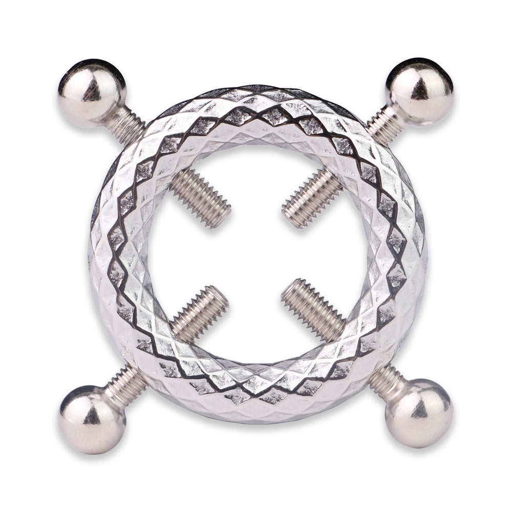 QK-C8005 Metal Ring Decoration Nipple Clamp Props