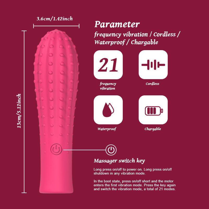Liquid Silicone Full Coverage Glue Spiked Club 21 Frequency Vibration
