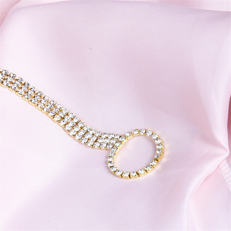Shiny Sexy Multi-row Diamond-studded Anklet