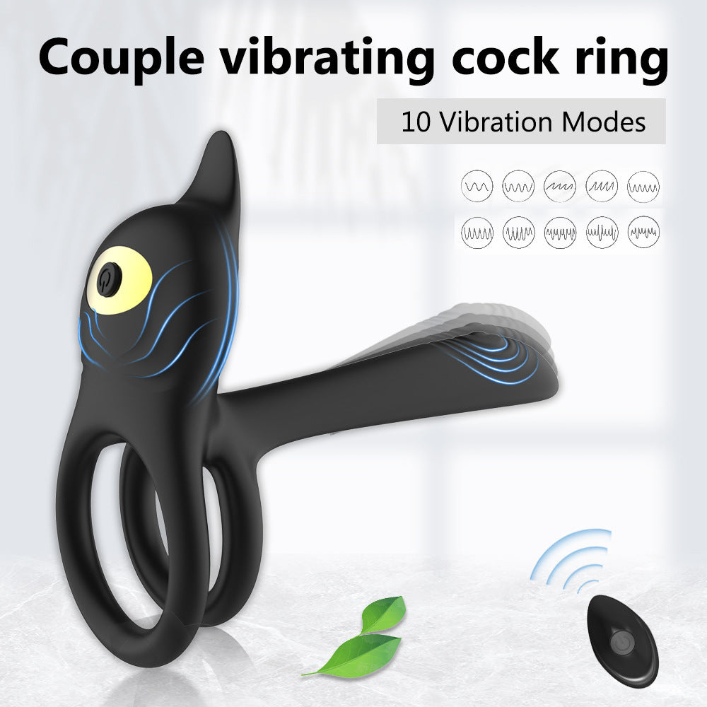 Wireless Remote Control Vibration Horseshoe Ring Male And Female Co-shock Device