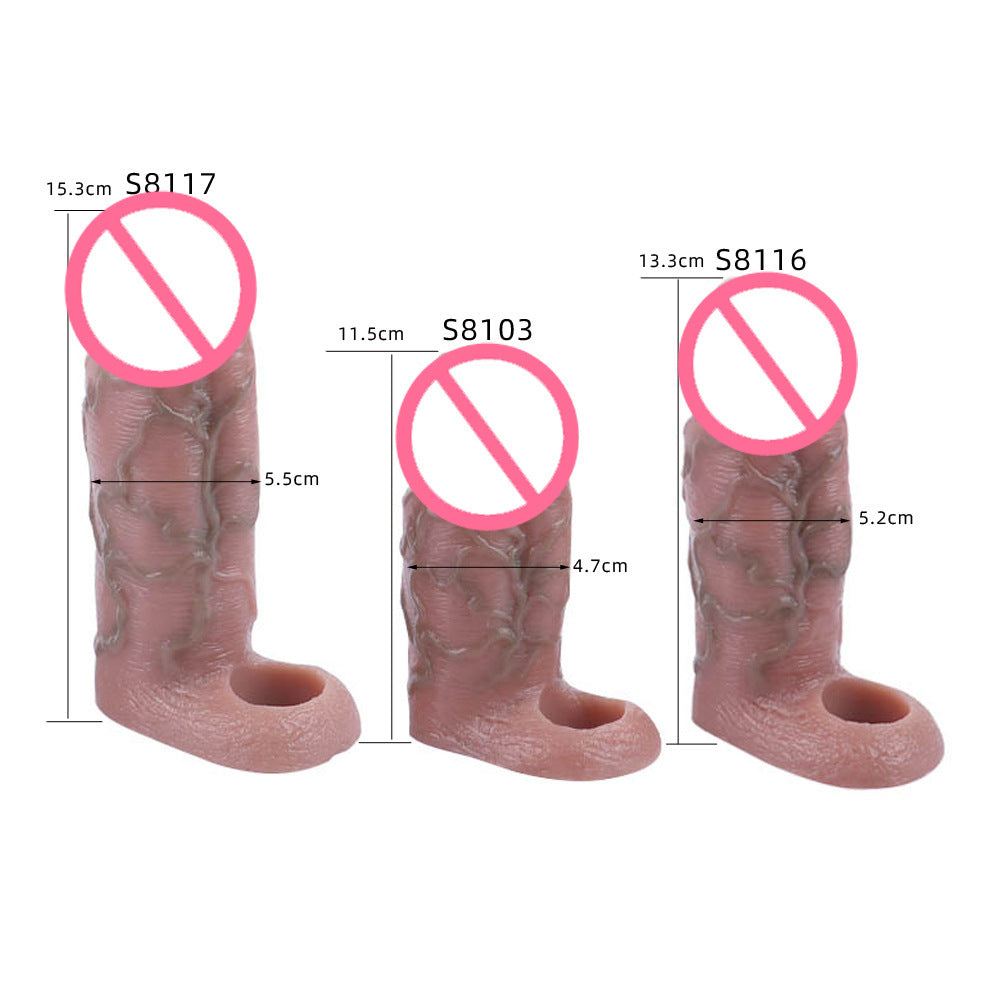 Hollow Silicone Case Men's Penis Wear Bold Lantern Ring