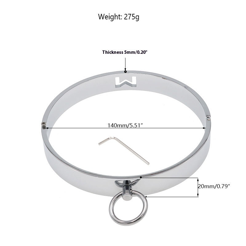 Metal Sexy Collar Men's Adjult Sex Tools