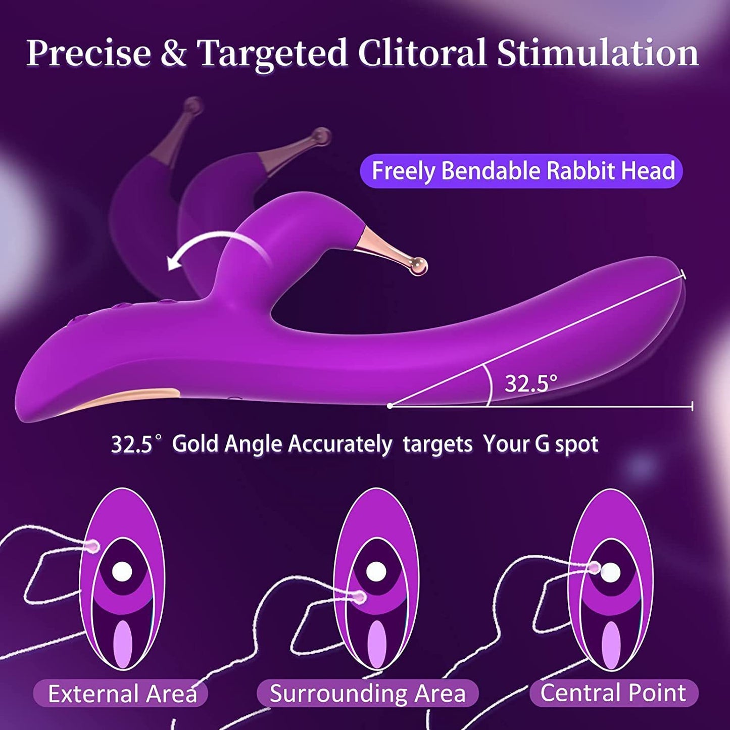 Women's Point Tide Vibrating Spear Massage Masturbation Device