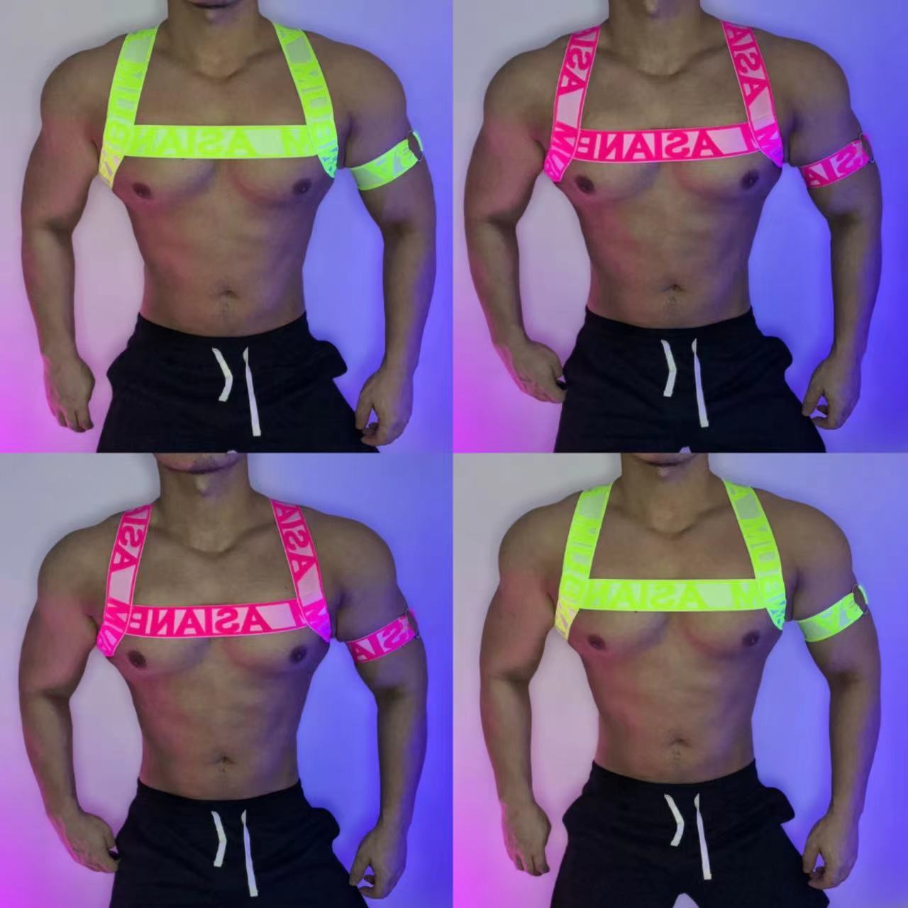 Fluorescent Sexy Elastic Lace-up Bra Strap