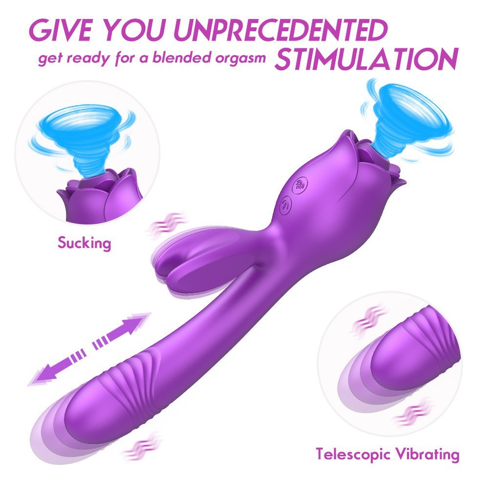Moon Rabbit Vibration Sucking Telescopic Vibrator