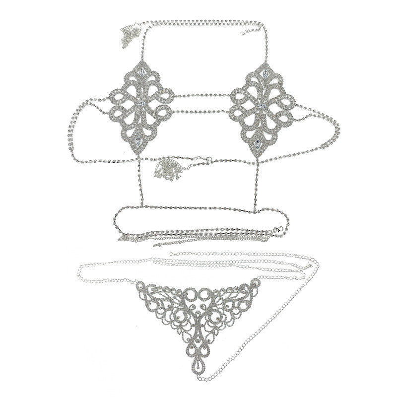 Rhinestone Sexy Female Geometric Diamond Body Chain