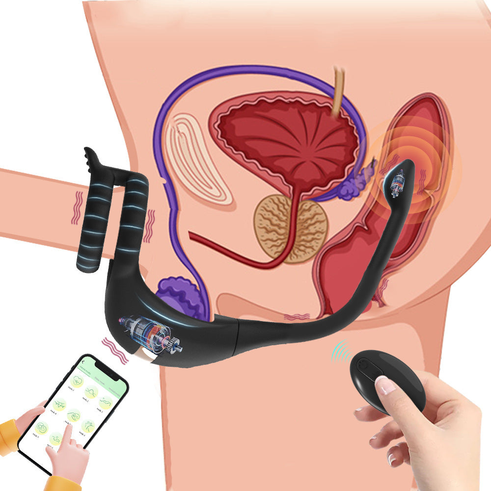 Remote Control Double Ring Silicone Butt Plug