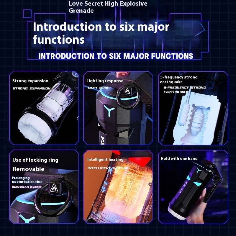 Telescopic Vibration Heating Men's Automatic Cup