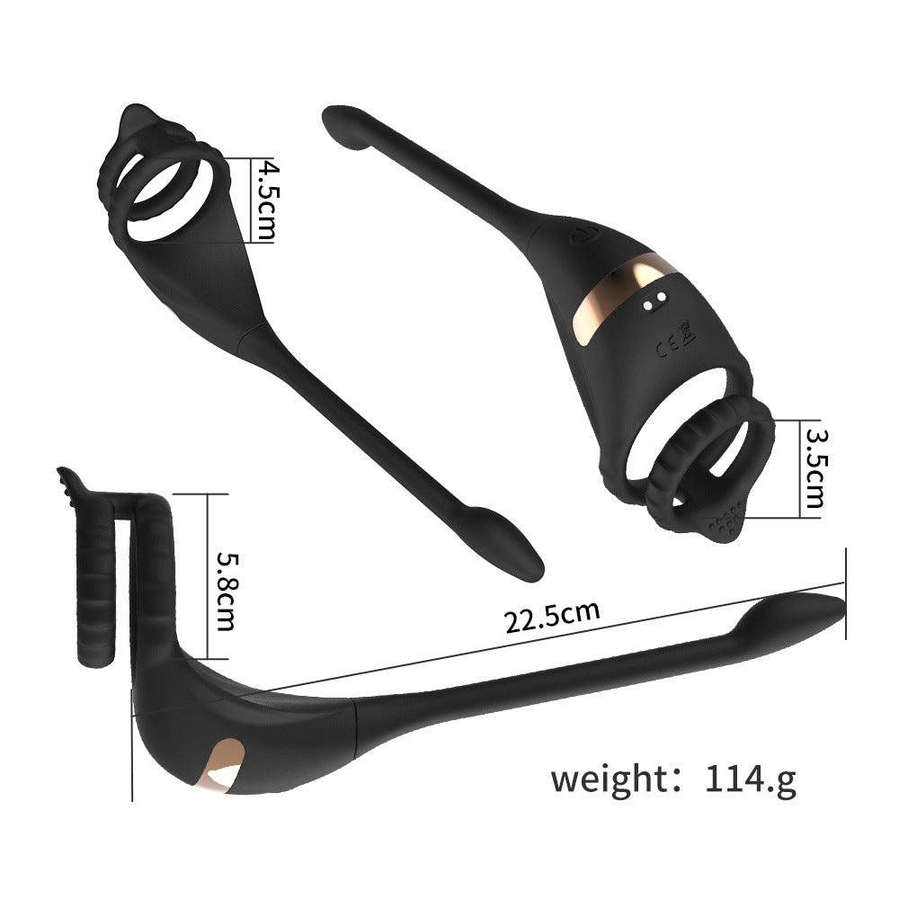 Remote Control Double Ring Silicone Butt Plug
