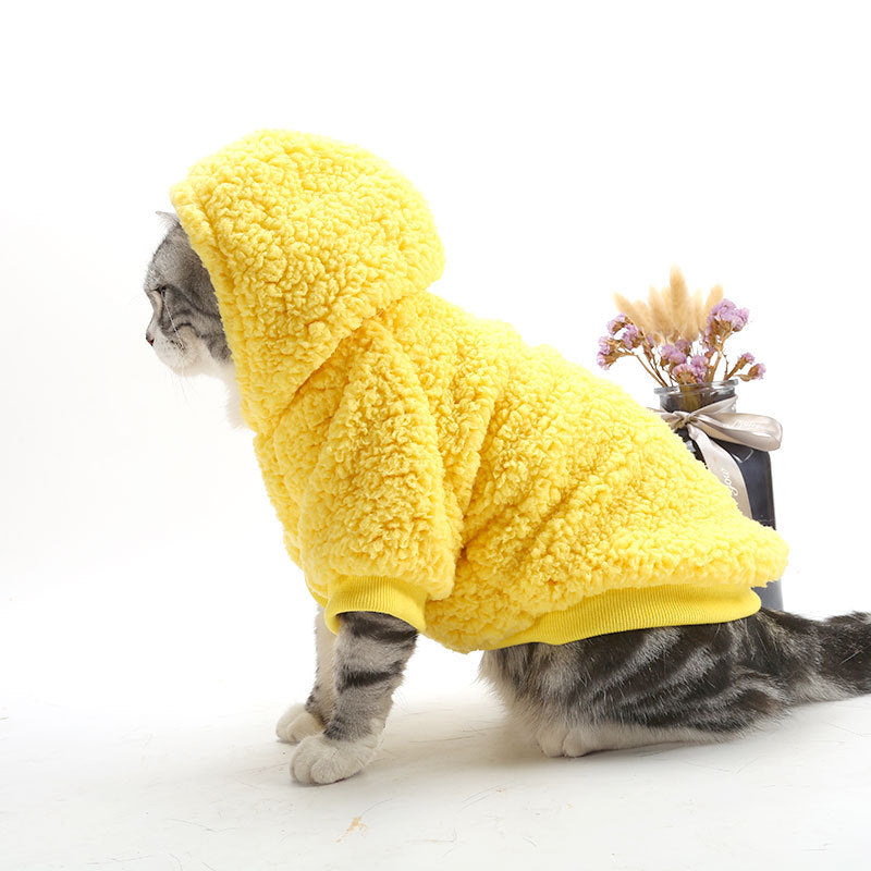 Cotton Fleece Solid Color Cotton Small And Medium-sized Dog Cat Sweater