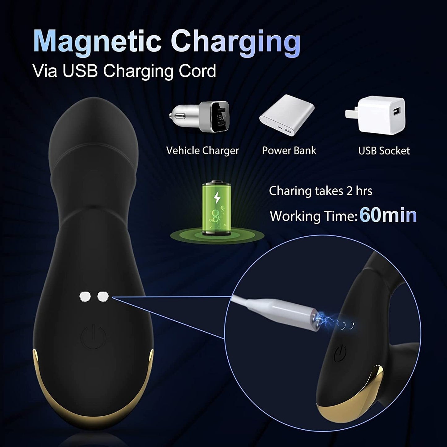 Retractable Prostate Massager Wireless Remote Control