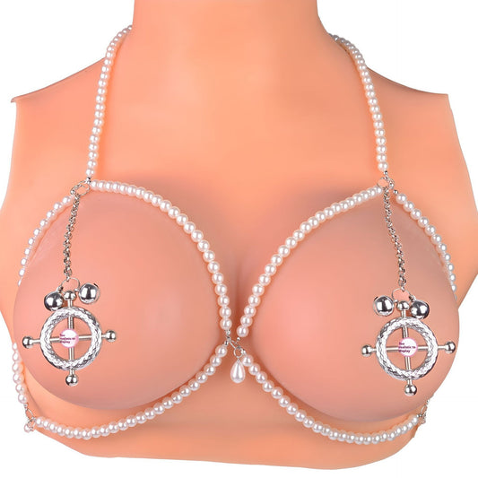 QK-C8005 Metal Ring Decoration Nipple Clamp Props