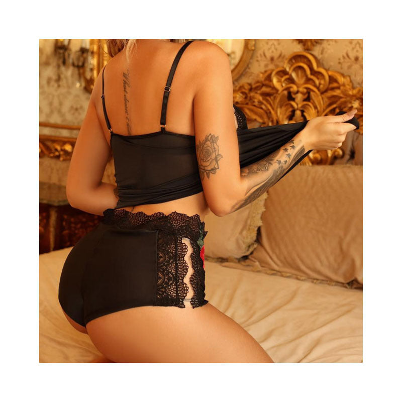 Women's Flower Embroidery Sexy Underwear