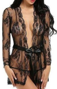Sexy lingerie bathrobe strappy nightdress