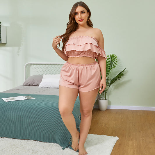 Lace Sexy Stitching Pajamas Plus Size