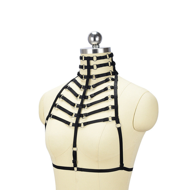 Sexy Strappy Bra, Bamboo-like Sexy Bundled Hollow Dance Uniform Temptation